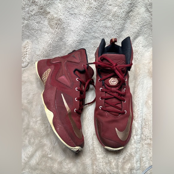 Nike Other - Nike Lebron 13 XIII  Sz 7 Youth Bronze Team Red